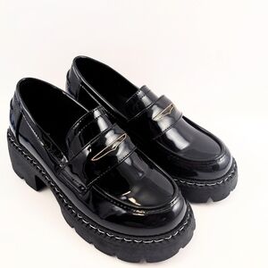 Black Patent Leather Loafers